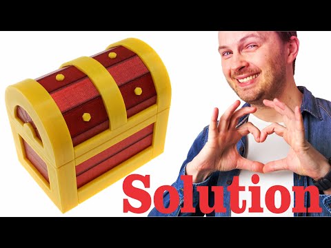 Treasure Chest Puzzle Box from Puzzle Master - Version 1 - Solution