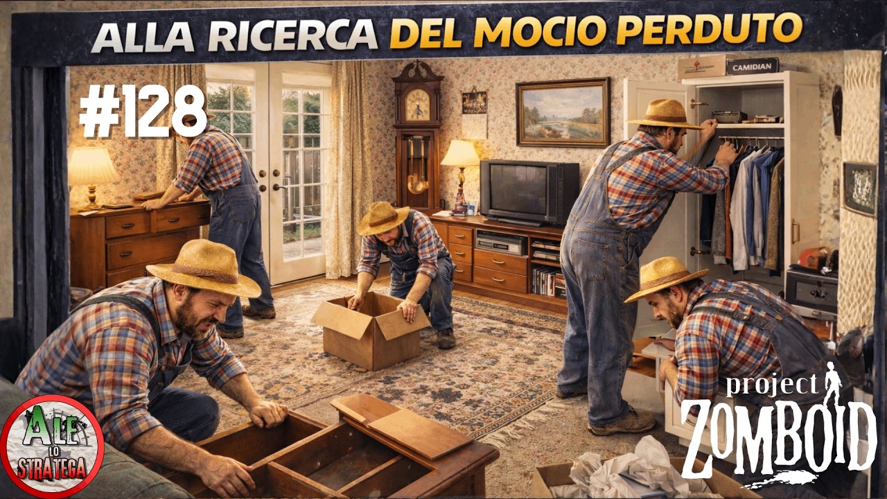 ALLA RICERCA DEL MOCIO PERDUTO || PROJECT ZOMBOID || RUN 1 BUILD 42 || LA FUGA DI ARTEMIO #128