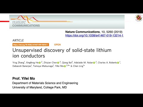 Machine-Learning Discovery of Li-Ion Conductors video thumbnail