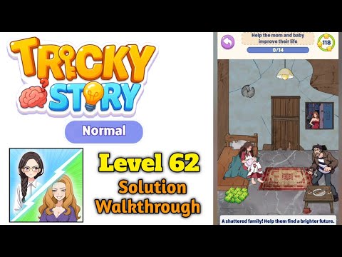 Tricky Normal Levels Level 62 Help the mom and baby improve their life solution screenshot