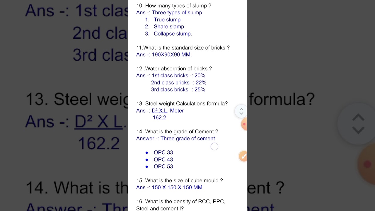Important Interview Question For Civil Engineers । L&T,Dilip buildcon Company interview#construction