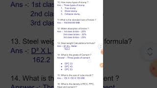 Important Interview Question For Civil Engineers । L&T,Dilip buildcon Company interview#construction