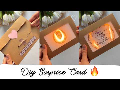 DIY Surprise Card 🔥 idea | Fire Card | Reveal Card How To Make At Home