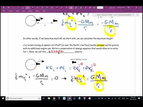 Physics 12 U5L4 Orbital Mechanics Part 2