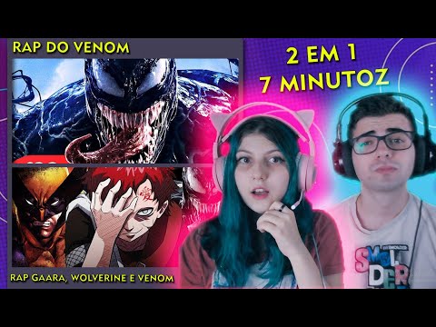 REACT EM CASAL Rap do Venom / Rap do Gaara, Venom e Wolverine - ANIMAL | NERD HITS (2 em 1)
