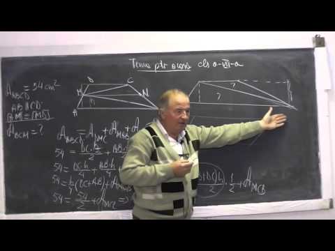 1/2 Lectia 744 Trapez isoscel Arii Triunghiuri echivalente Ecuatii cu modul Radacina patrata Clasa 7