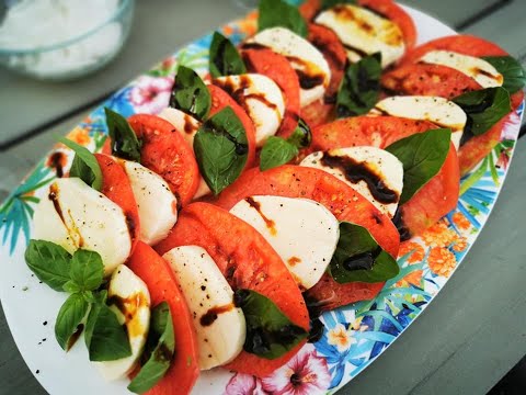 Italienischer Caprese Salat, einfach, lecker, schnell❤️ Tomaten mit Mozzarella