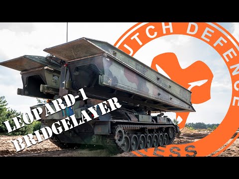 Leopard-1 Bridglayer tank in action!