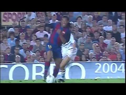 Fantastic Goal from Ronaldinho, Barcelona against Sevilla (2003)