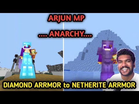 DP APOLLYON - Diamond arrmor TO Netherite arrmor ☕ Arjun Mp Anarchy server @ArjunMPPlayz @minecraft