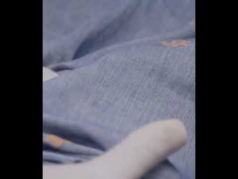 Geometric Blue Jamdani Pure Cotton 55 GSM Fabric 87