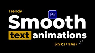 How to create Smooth Text Animation in Premiere Pro | 2025 Tutorial 