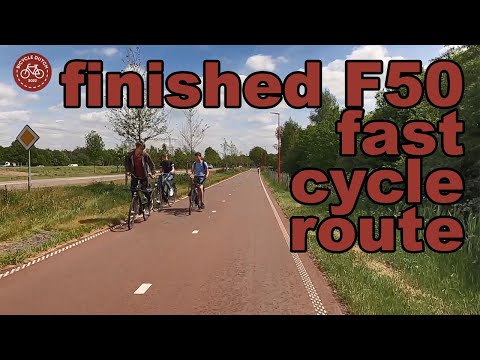 A ride on the finished F50 cycle route Oss to Uden (NL)