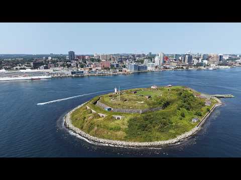 Aerial Tour of Georges Island, Fort Charlotte & The Skyline (4K) | Halifax Harbour, Nova Scotia