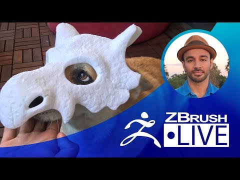 Creating a Cubone Mask in ZBrush - Aiman Akhtar - Episode 42