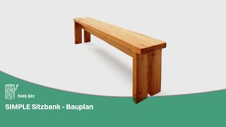 SIMPLE Sitzbank - Bauplan
