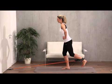 Zugseilset: Beinachsenstabilisation linkes Bein nach hinten ziehen