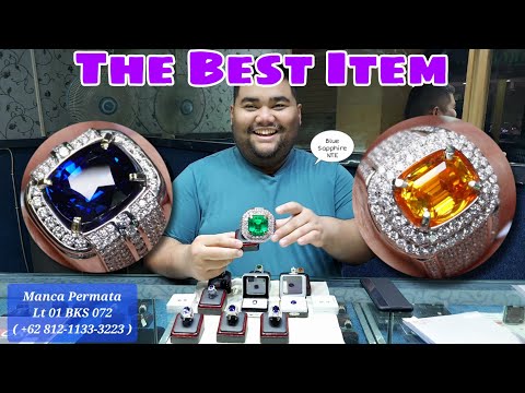Blue Sapphire Vivid Royal No Heat Tanzanite Super HQ Emerald || @mancapermata Pasar Rawa Bening