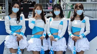 スーパーGT2021 第2戦 富士㊳ 涼野はるかさん 五十川ちほさん 鈴木志歩さん 西山絵里香さん 2021TWSプリンセス 美人レースクイーン SYNTIUM LMcorsa GR Supra GT
