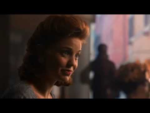 Trailer frame: runway lineup at dusk with period horns over strings