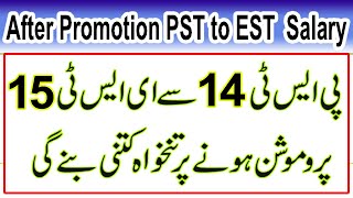 PST to EST Promotion Salary Slip |How to make PST to EST Criteria Promotion Pay@RamzanCheenaMankera