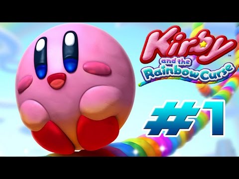 Kirby and the Rainbow Curse - 100% Walkthrough Part 1 Level 1 Green Valley [HD]