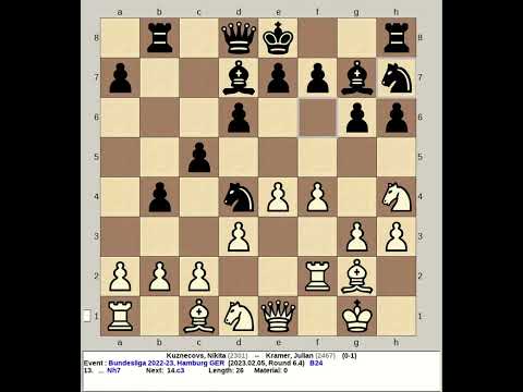 Kuznecovs, Nikita vs Kramer, Julian | Bundesliga Chess 2022 23, Hamburg Germany