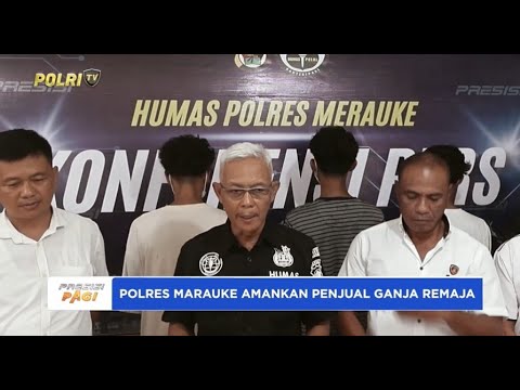 SATRES NARKOBA POLRES MERAUKE TANGKAP EMPAT REMAJA DIBAWAH UMUR PENJUAL GANJA
