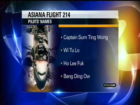 (MSM) "Asiana Flight 214 - Mockery of pilots names (KTVU News)"