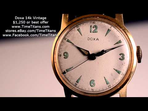 Doxa 14k Yellow Gold Manual Winding Vintage Central Seconds