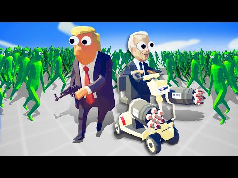 TABS - Trump and Biden vs the ZOMBIE APOCALYPSE in Totally Accurate Battle Simulator