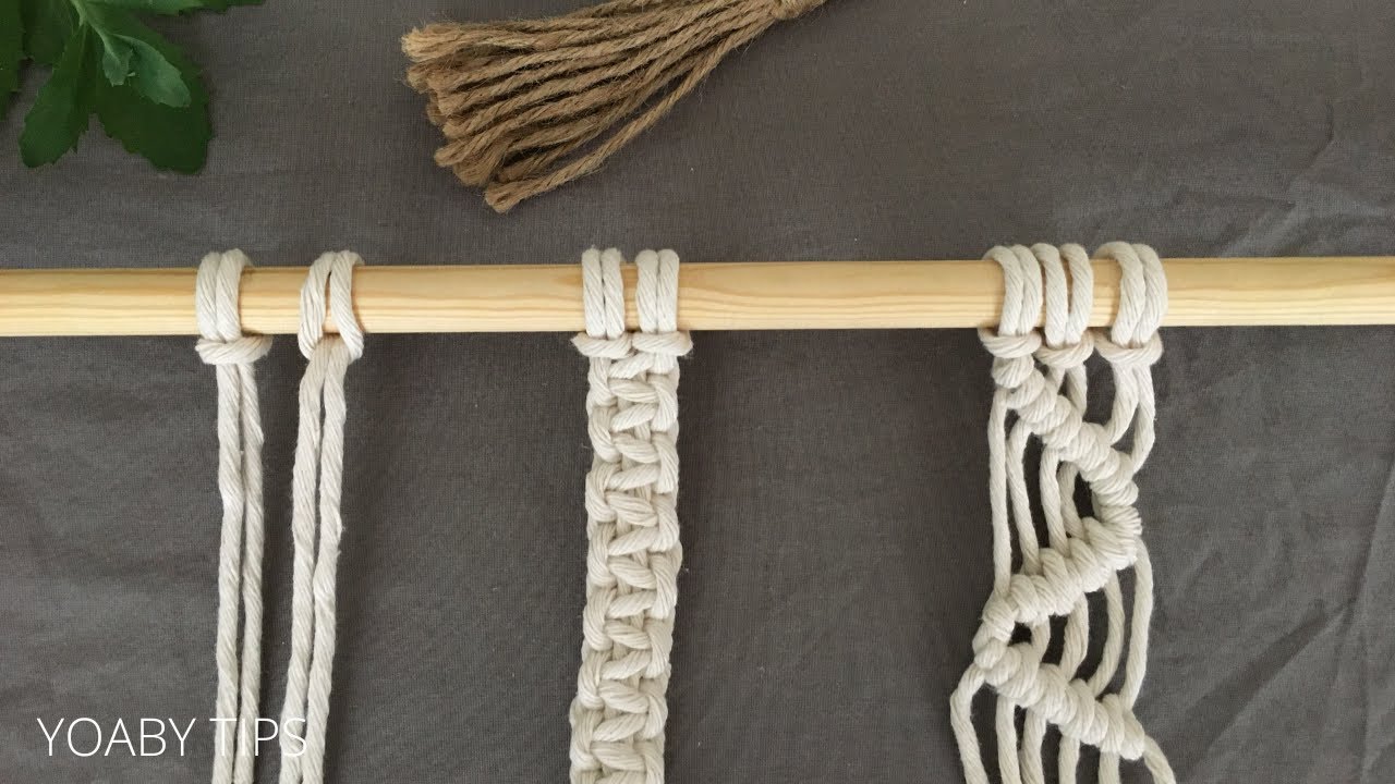 NUDOS BÁSICOS EN MACRAMÉ PASO A PASO| basic macrame knots