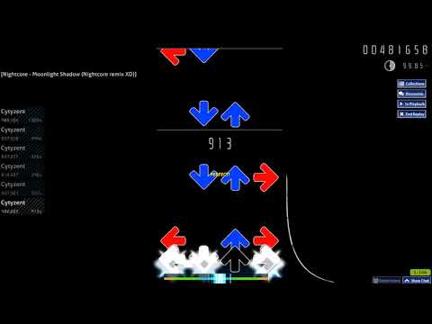 Mania #70 Nightcore - Moonlight Shadow [Nightcore Remix] 980k 1 miss