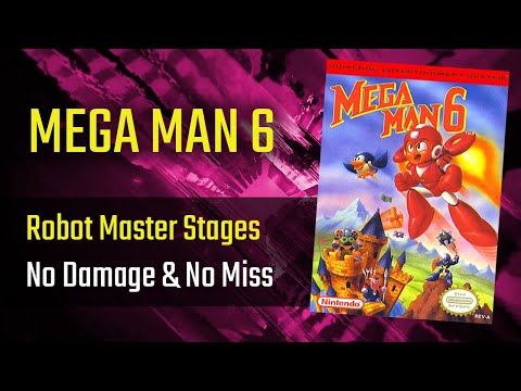Mega Man 6 - Robot Master Stages (No Damage & No Miss)