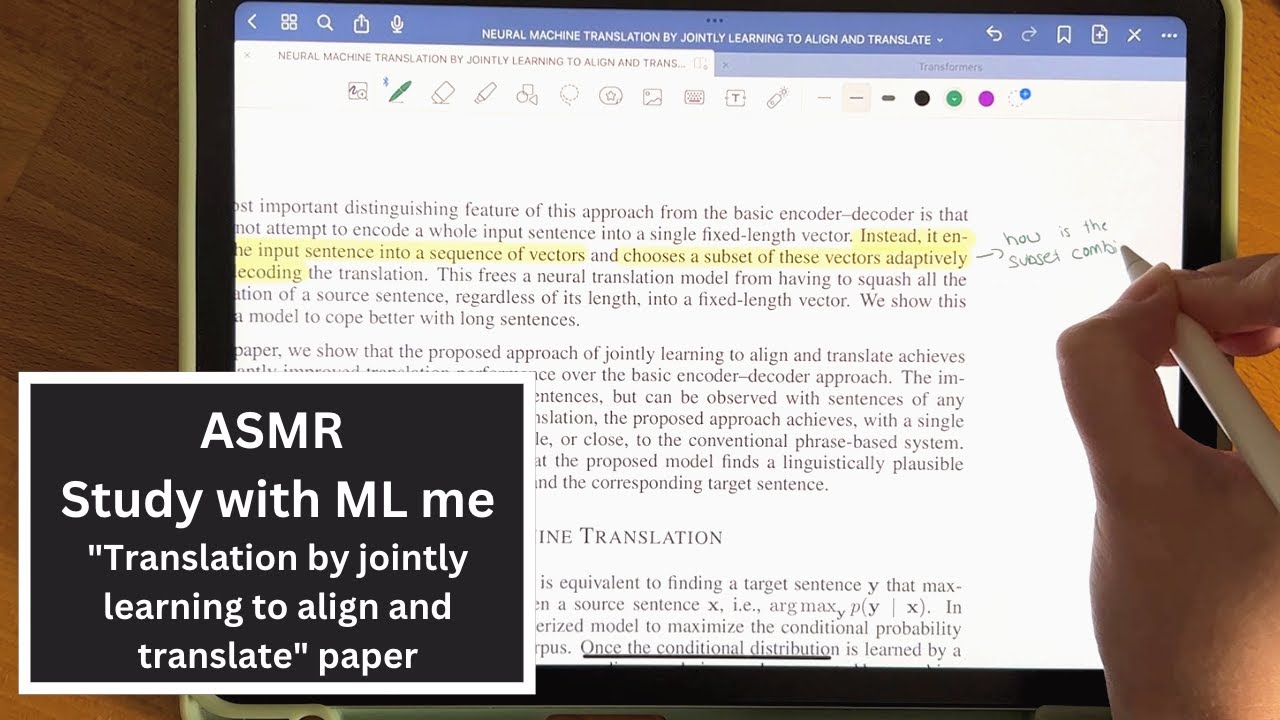 ASMR Read a scientific paper with me: Transformer origins | iPad writing | soft-spoken