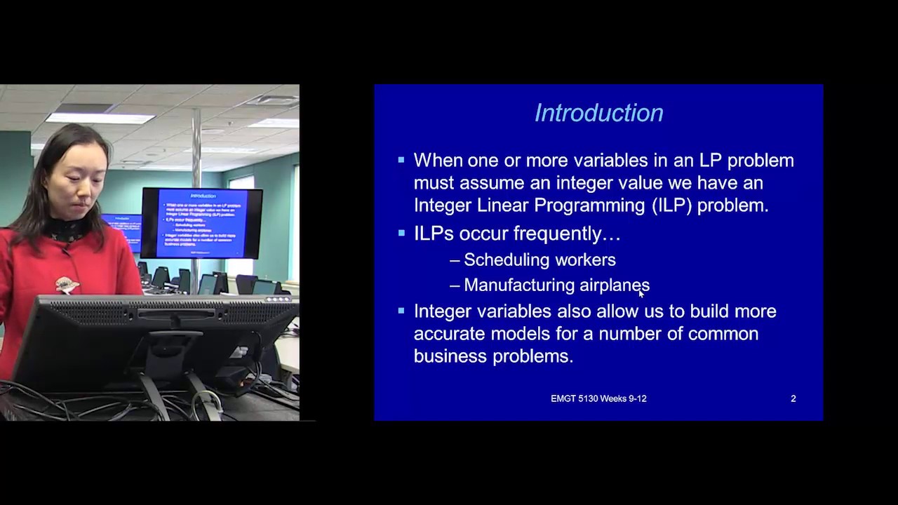 Operations Research--Intro to Integer Linear Programming Problems