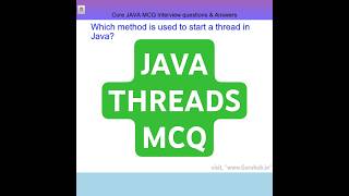 which method is used to start a thread in Java #shorts