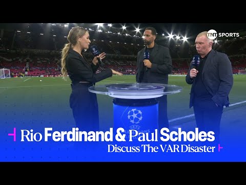Rio Ferdinand & Paul Scholes react following VAR controversy during Tottenham vs Liverpool 🎥