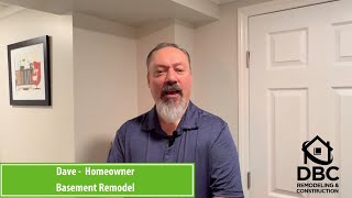 Watch video: Dave's Basement Bathroom and Storage Addition Story