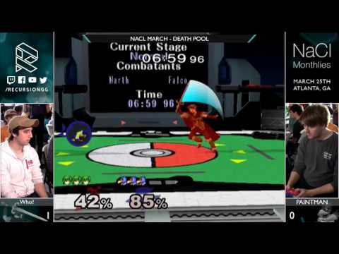 NaCl March - Pools - Who? (Marth) vs Paintman (Falco)