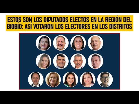 Estos son los Diputados electos en la Región del Biobío:  Así votaron los electores en los distritos