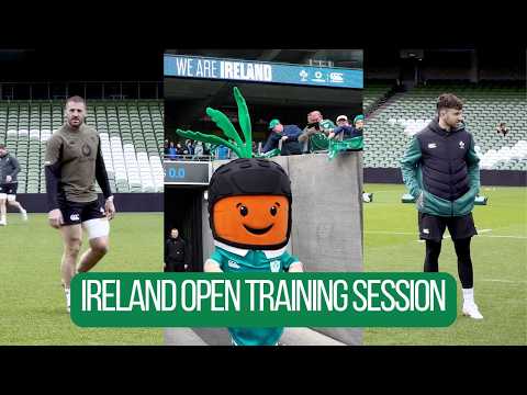 Ireland Rugby team train in front of thousands of fans following win over England #SixNations