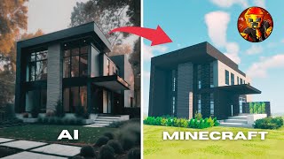 Building an AI-Generated Modern House in Minecraft! | Step-by-Step Tutorial