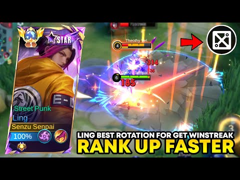LING FASTHAND BEST ROTATION TO RANK UP FASTER | Ling Gameplay Mobile Legends