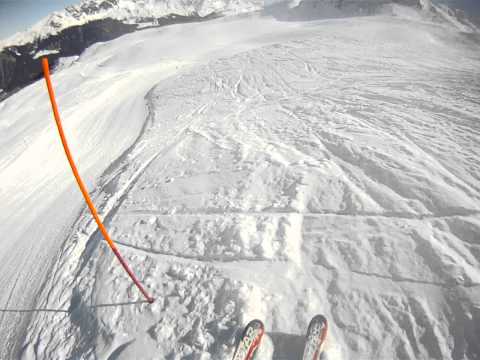 Michael narrates high way through some challenging powder Savognin 2015