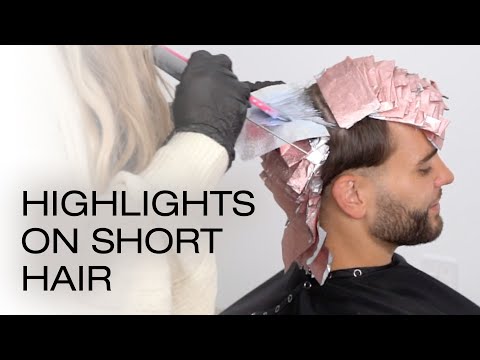 Full Head Highlights on Short Hair Tutorial | Back to Back Foiling Technique | Kenra Color