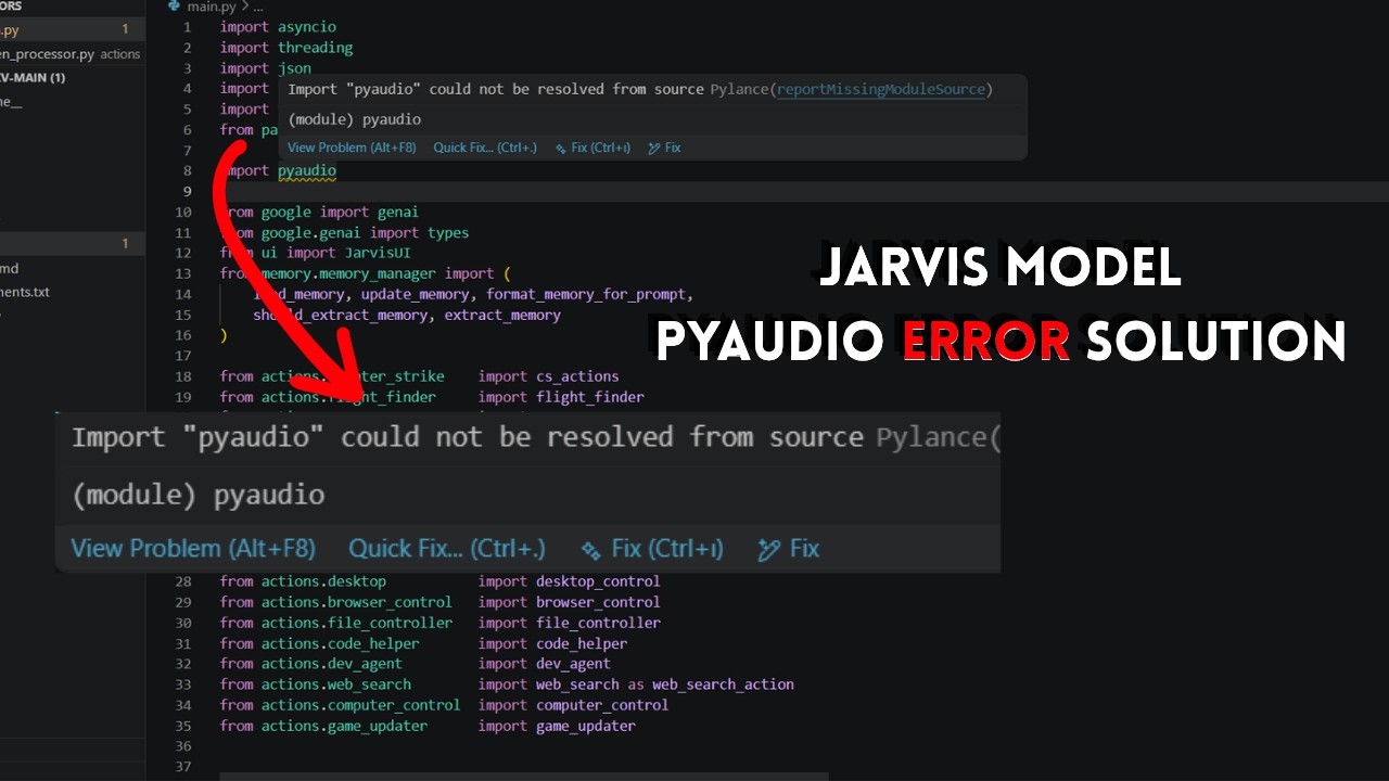 Fix PyAudio Error in 2 Minutes — JARVIS AI Setup