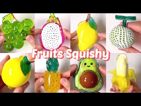 과일 🍇🍍🍈🥭🍎🍌🥑🍋 말랑이 모아보기   DIY Fruits Squishy with Nano Tape Series! 🟡Part2🟡