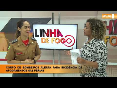 LINHA DE FOGO (17 12) CORPO DE BOMBEIROS ALERTA PARA A INCIDENCIA DE AFOGAMENTOS NAS FÉRIAS
