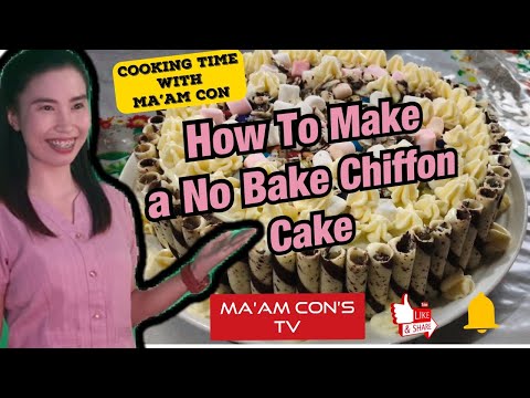 How To Make a No Bake Chiffon Cake | Ma’am Con’s TV #NoBakeCake #NoBakeChiffonCake #Cake